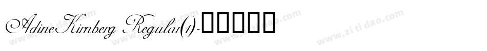 AdineKirnberg Regular(1)字体转换
